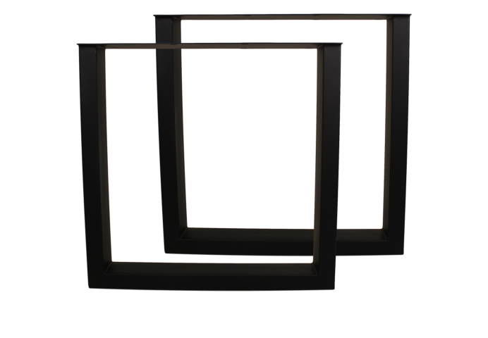 HSM Collection-Tafelpoot Model U S/2-72x14x72-Zwart-Metaal