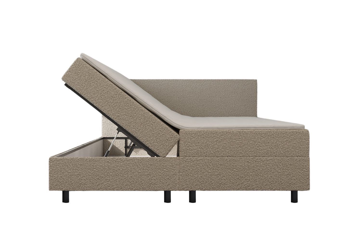 Mörgenn Opberg Boxspring Bouclé Beige 160x210