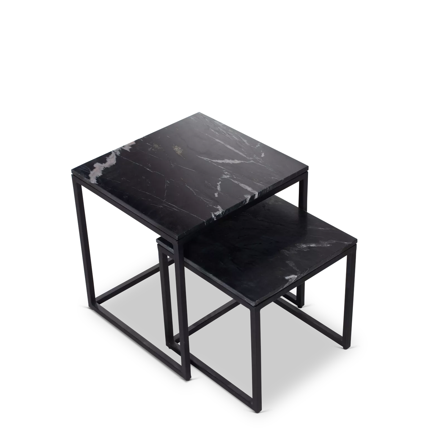Salontafel set Daan | Zwart marmer 50-40 cm