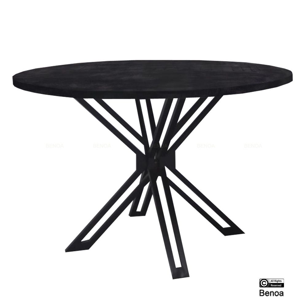 Yana Round Dining Table Black 150