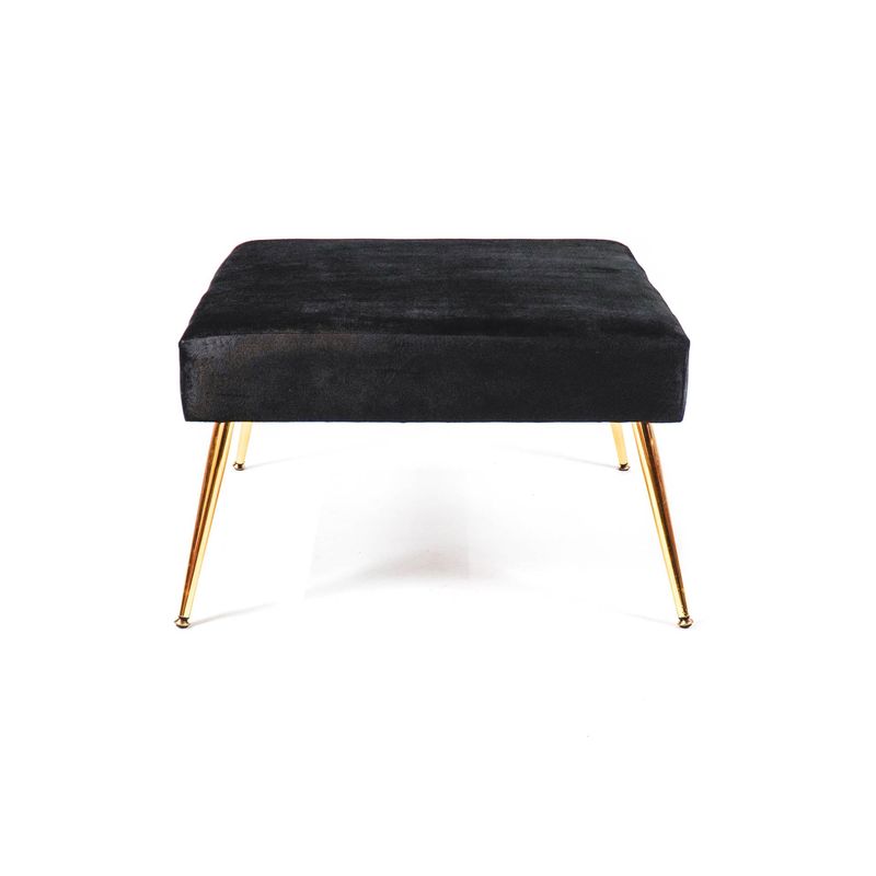 HV Hocker Pouf - Zwart - 70x70x44cm