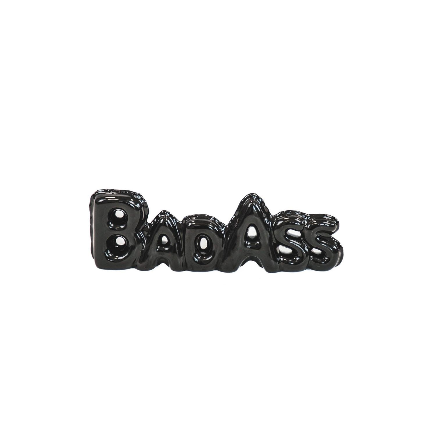 HV Balloon ornament &#39;Badass&#39; - 31.5x4x9.8 cm - Black