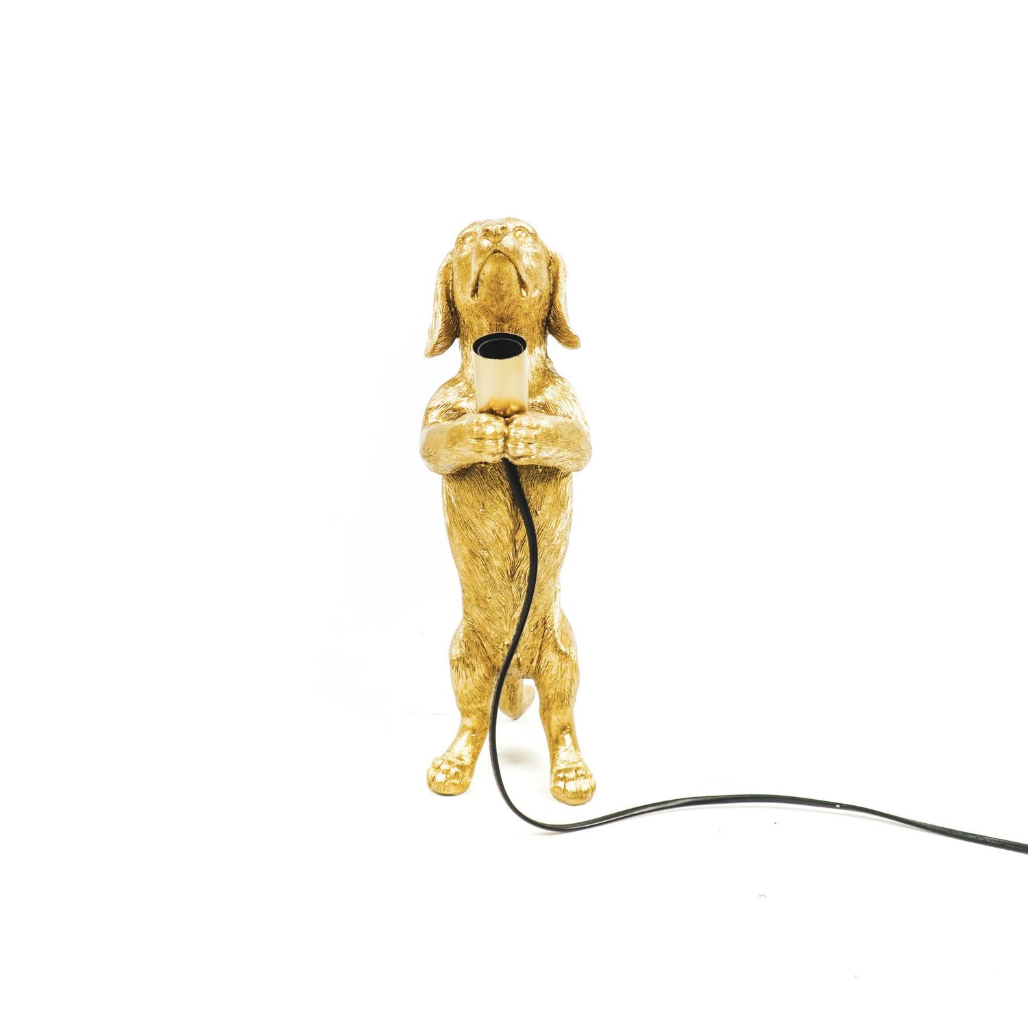 HV Dachshund Table lamp Gold -  10x15x38 cm
