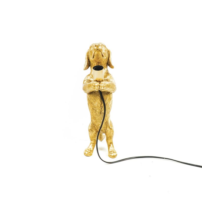 HV Dachshund Table lamp Gold -  10x15x38 cm