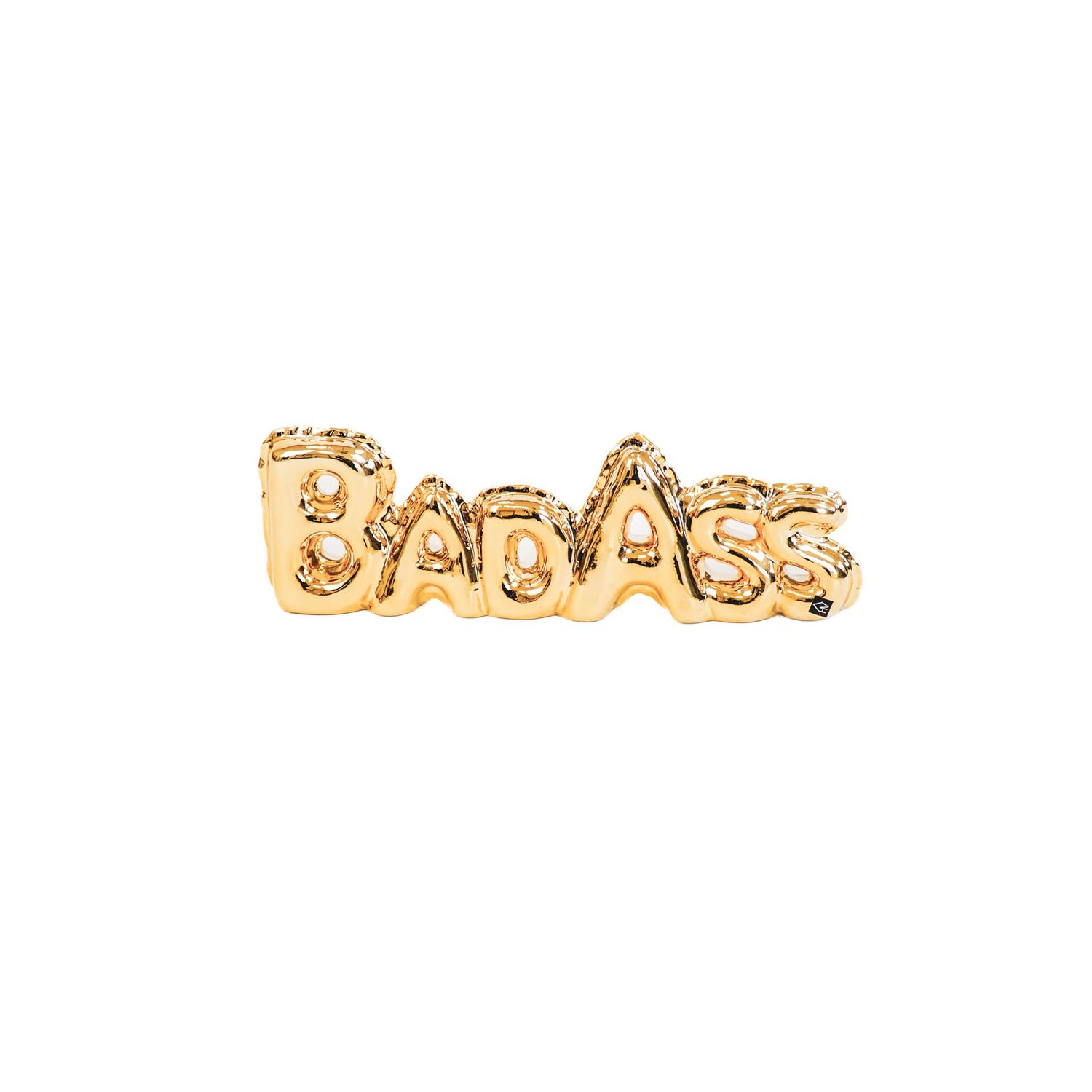 HV Balloon ornament &#39;Badass&#39;- 31.5x4x9.8 cm - Gold
