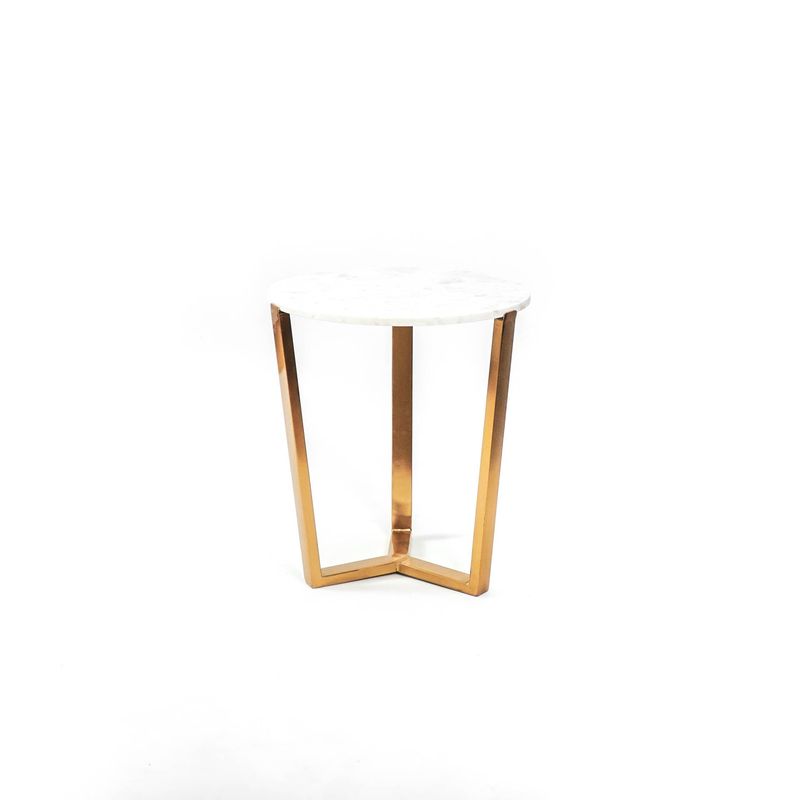 HV Sidetable - Marble/Gold - 46x46x51 cm