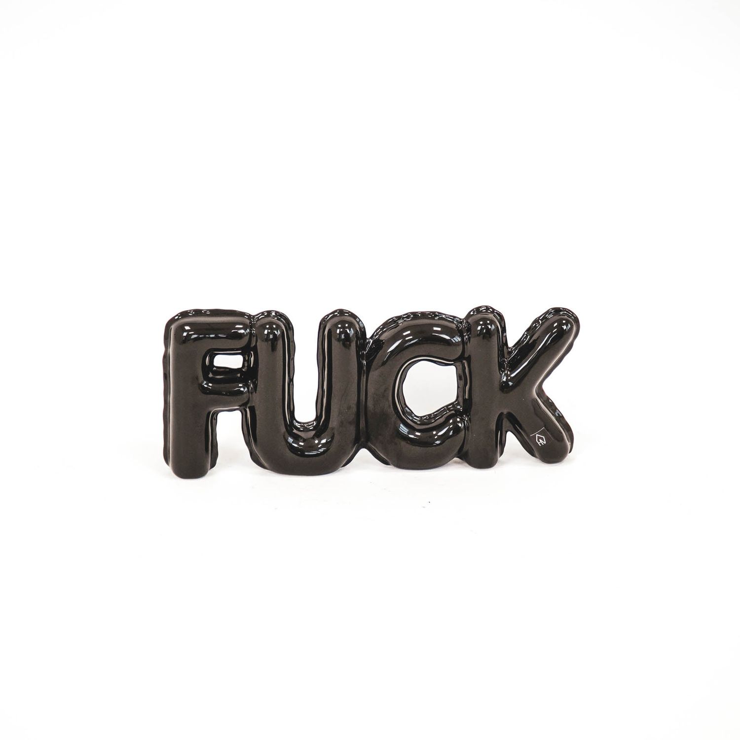 HV Balloon ornament &#39;Fuck&#39;- 25x83,5x10 cm - Black