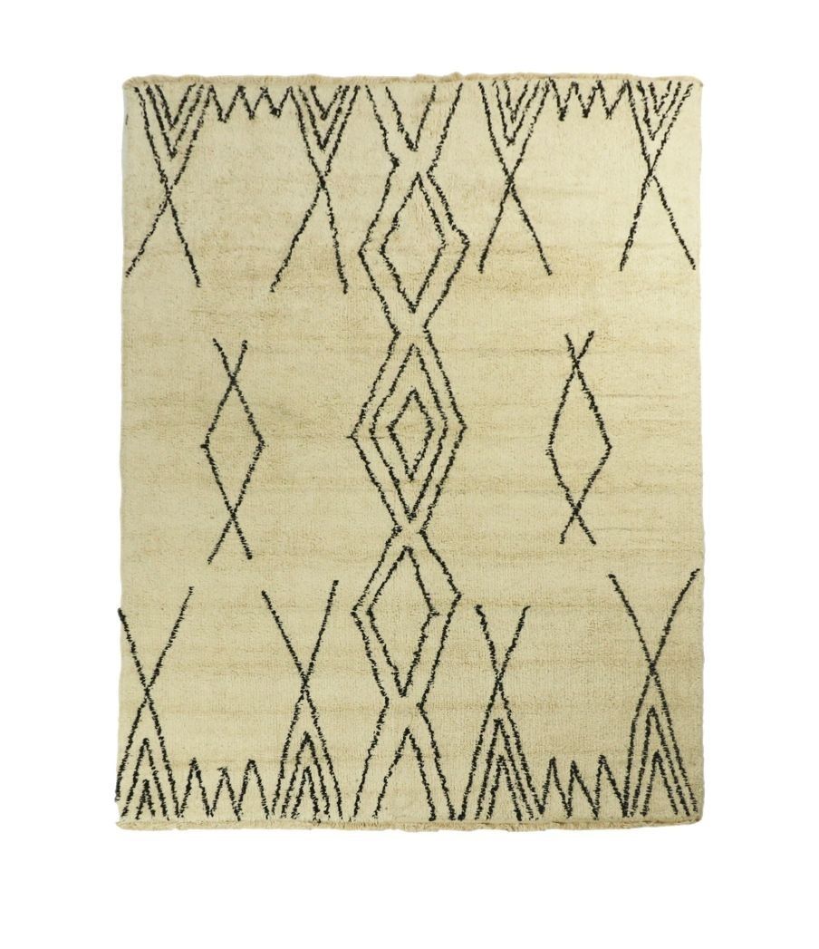 HSM Collection-Vloerkleed Dubbel Ruit -160x230-Zwart/Wit-Katoen