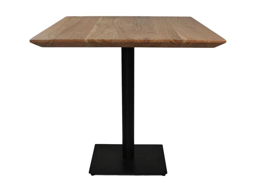 HSM Collection-Vierkante Eettafel Zurich-75x75x74-Naturel/Zwart-Acacia/Metaal