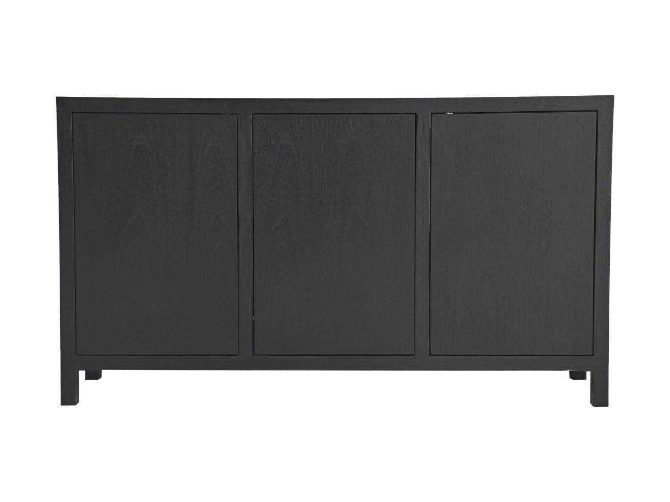 HSM Collection-Dressoir 3 Deur-150x42x85-Zwart-Teak Fineer