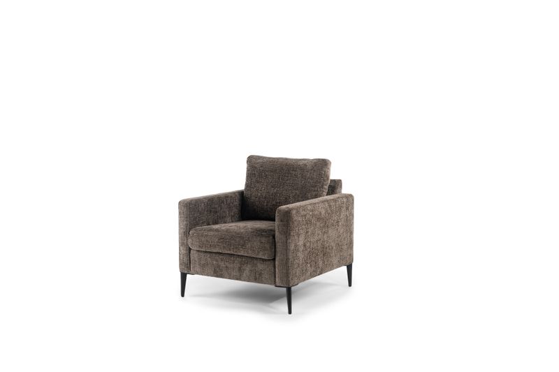 1 zits fauteuil, stof Elite, E840 bruin