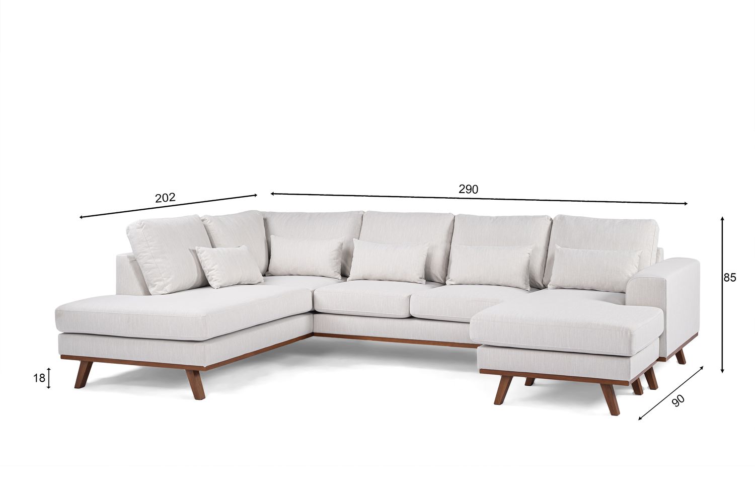 3 zits hoek links CL, stof Melva 02, M460 beige