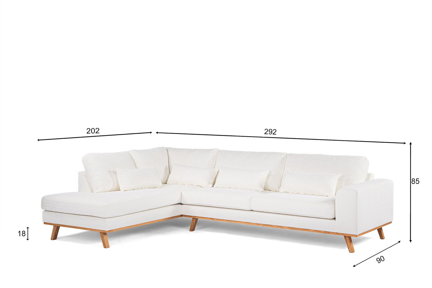 ​3 zits hoek rechts, stof Abriamo 4, A920 naturel