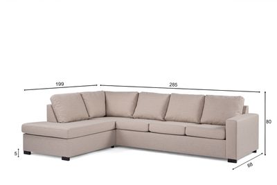3 seater corner left, fabric Inari 22, I460 beige
