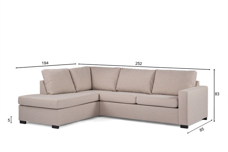 3-zitshoek rechts, stof Inari 22, I460 beige