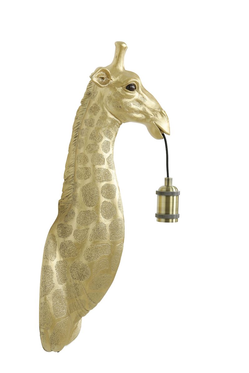 Wandlamp 20,5x19x61 cm GIRAFFE goud