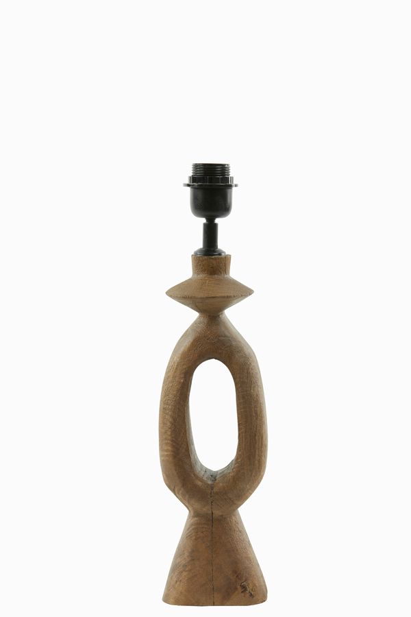 Lampvoet 11x9x45 cm DJANGO hout mat bruin