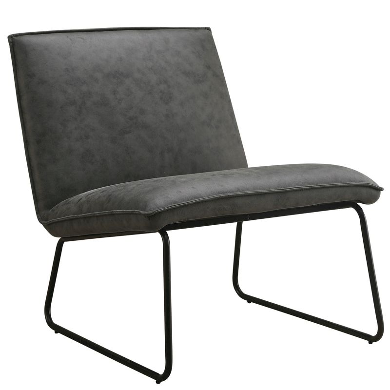 Fauteuil James - Microleder Antraciet