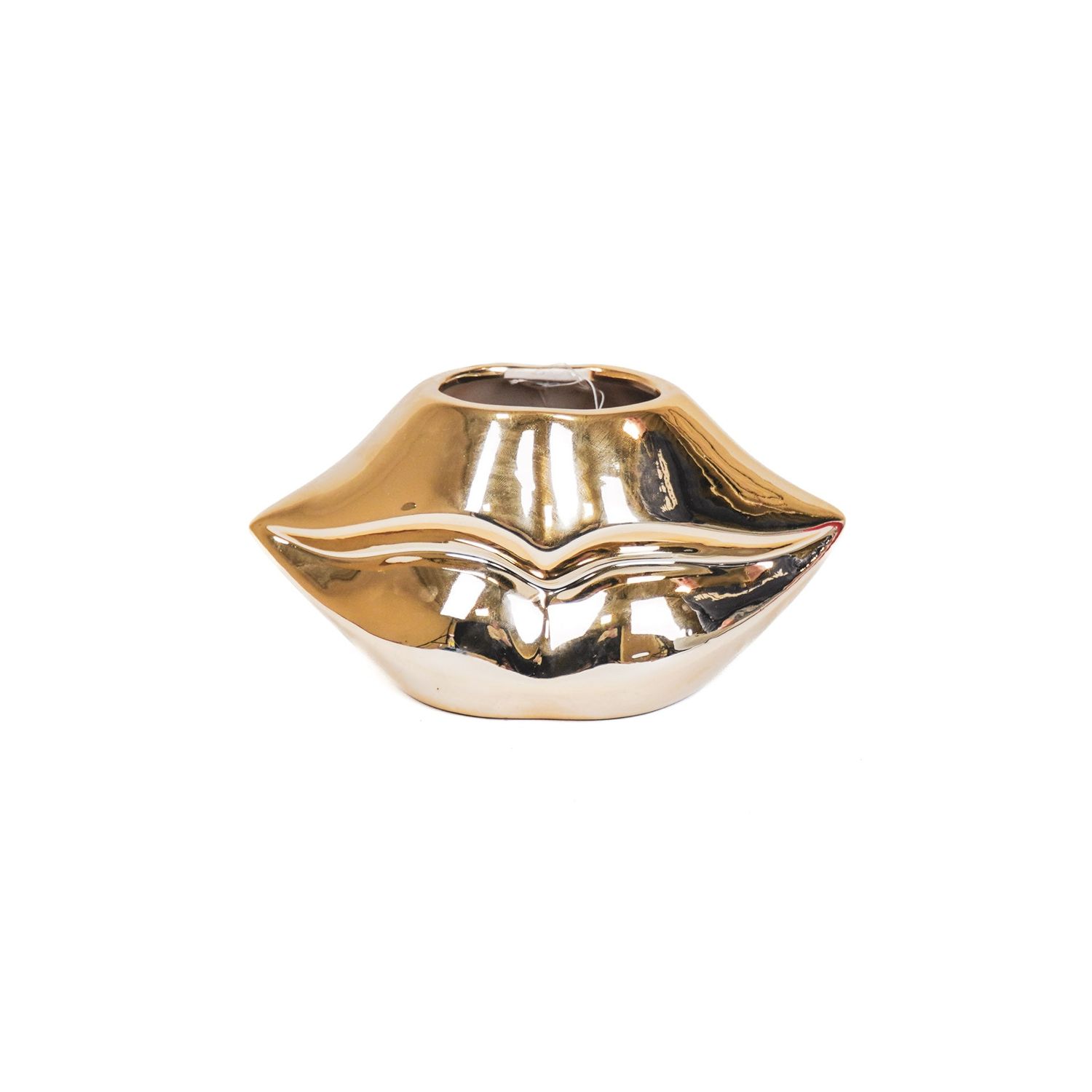 HV Lips Don&#39;t Lie Pot - Gold - 21x19x11cm