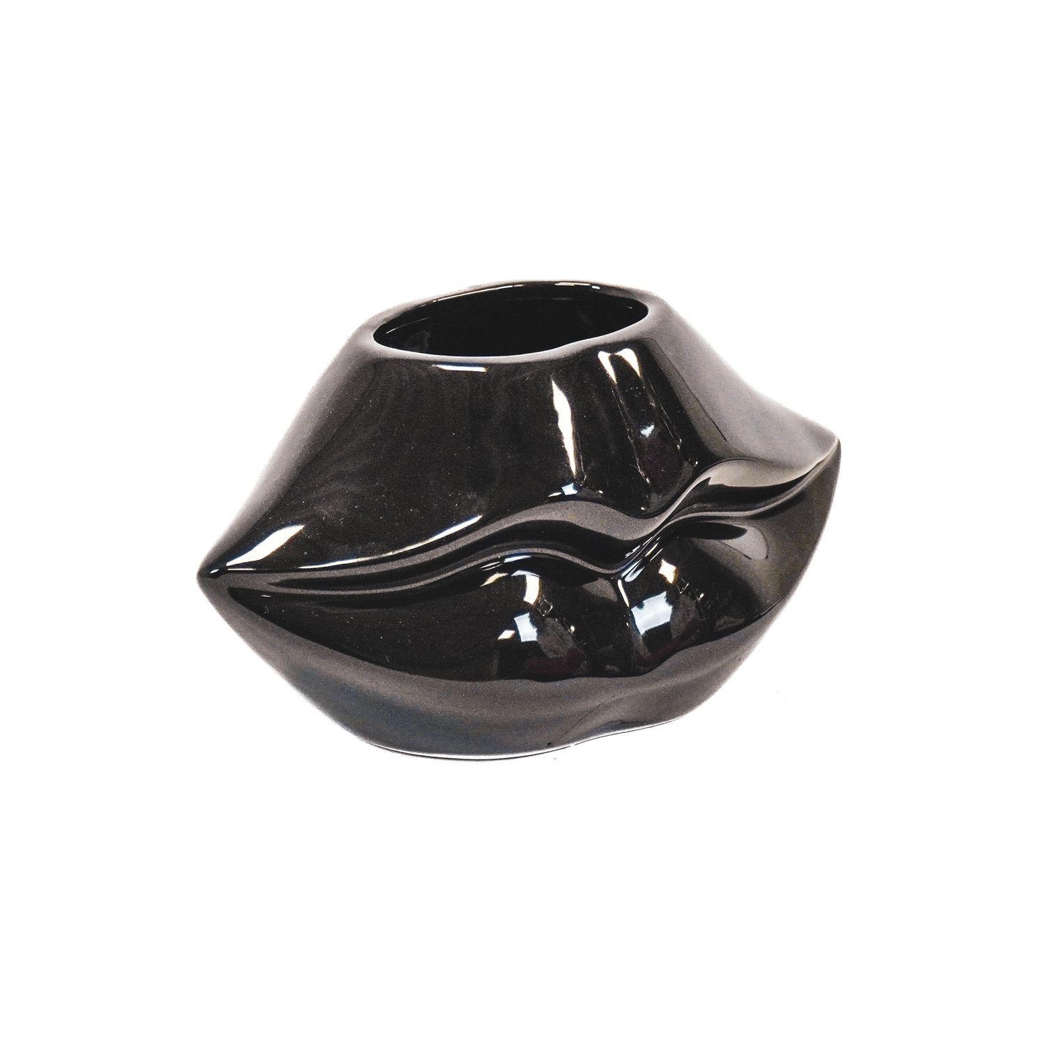 HV Lips Don&#39;t Lie Pot - Black - 21x19x11cm