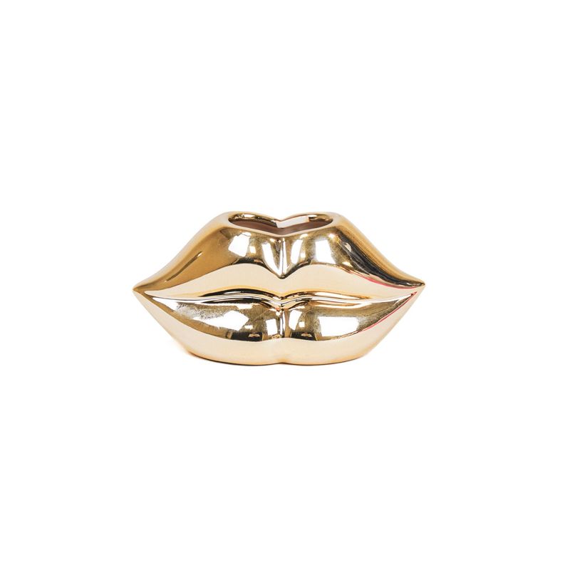 HV Lips Don&#39;t Lie Pot - Gold - 15,5x6,5x7,5cm