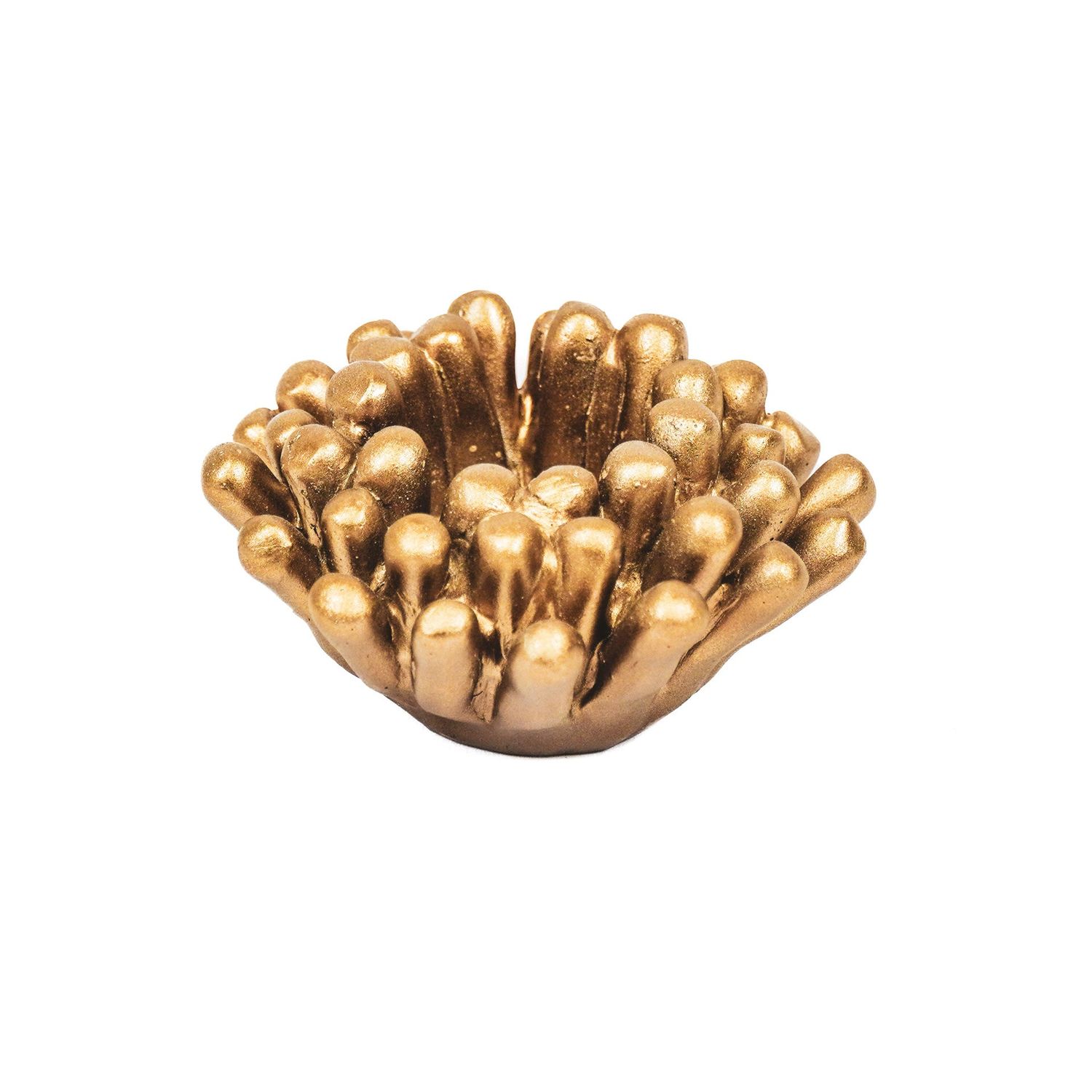 HV Golden Sea Anemone tealight holder - 10,5x10,5x6cm