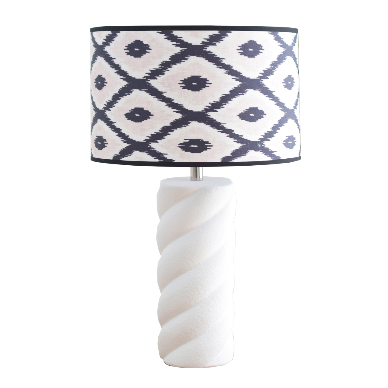Housevitamin Twisted Candy Table Lamp - Ceramics- White