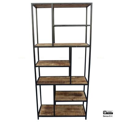 Iron Bookrack with Wooden Shelves 84 Iron Bookrack with Wooden Shelves 84