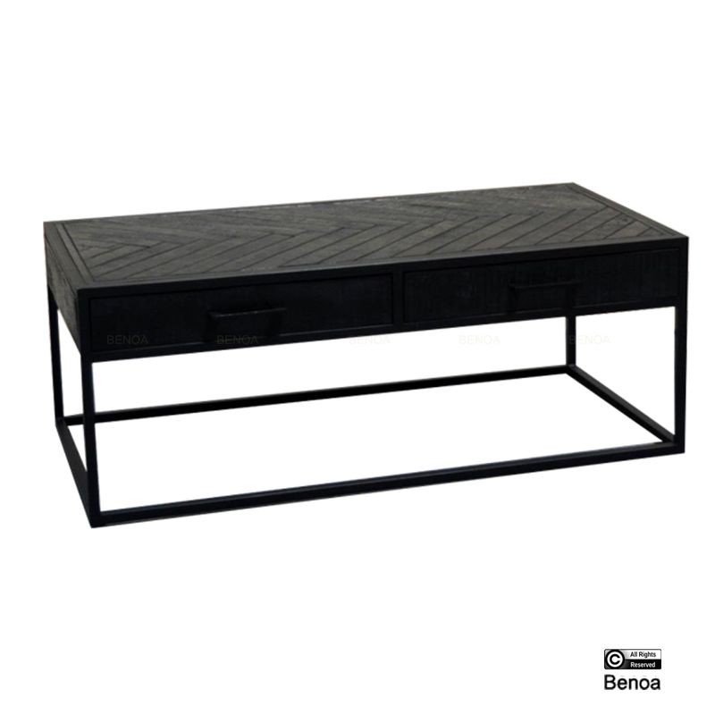 Jax 2 Drawer Coffee Table Black 120
