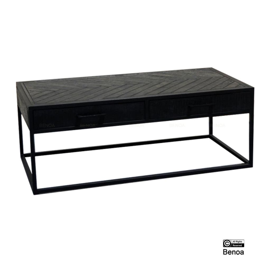 Jax 2 Drawer Coffee Table Black 120