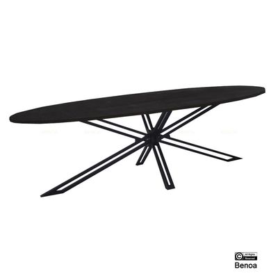 Yana Elipse Dining Table Black 220
