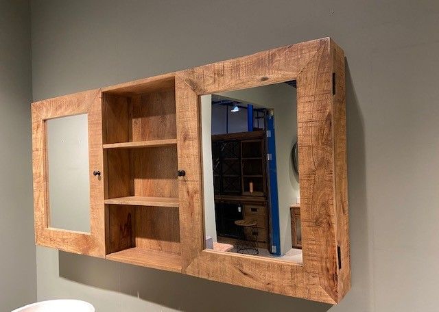 Benoa 2 Door &amp; Mirror Mango Bathroom Cabinet 165