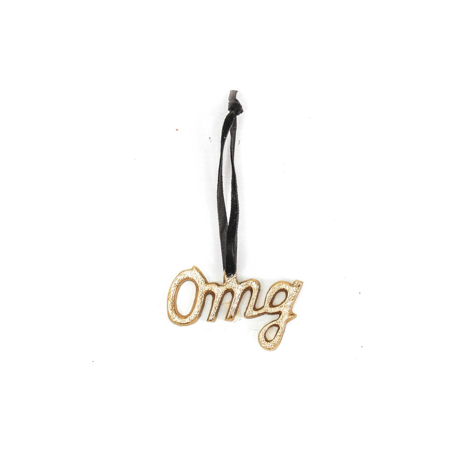 HV Kersthangers &#39;OMG&#39; - Goud - 8x0,5x5cm