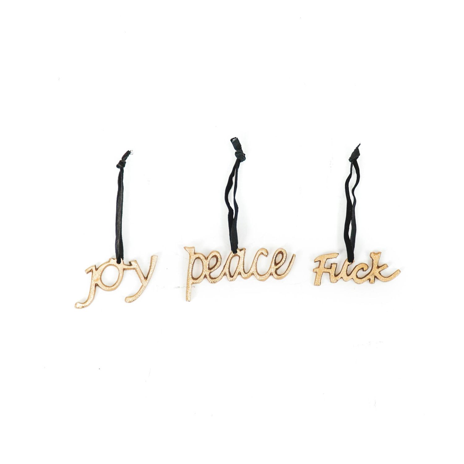 HV Set of 3 xmas hangers - Gold