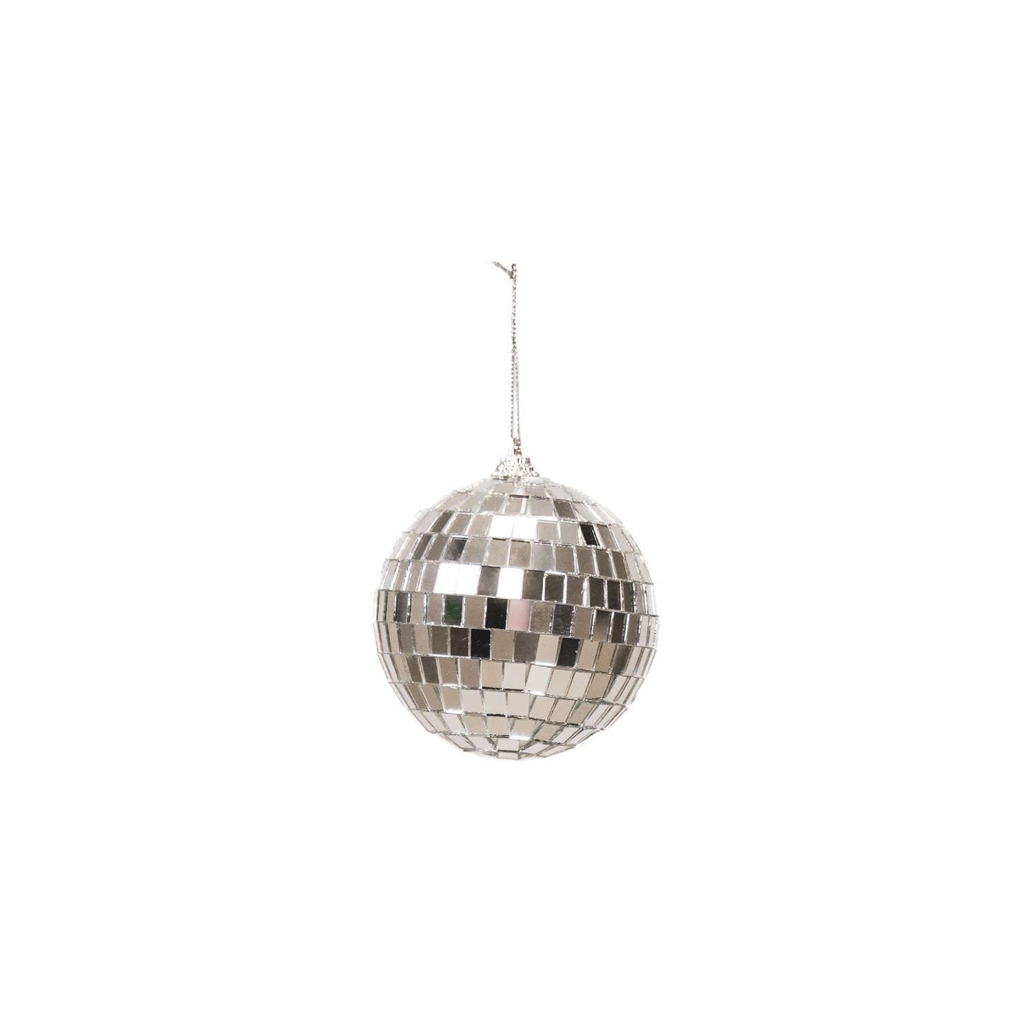 HV Disco Xmas ball - Silver - 8x8x8cm