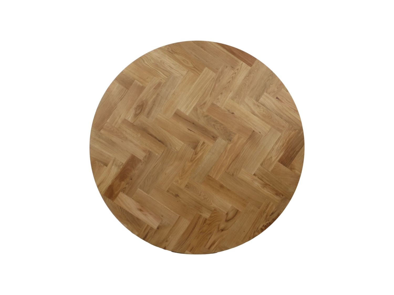 HSM Collection-Rond Tafelblad Fishbone-ø150x4-Naturel-Eiken