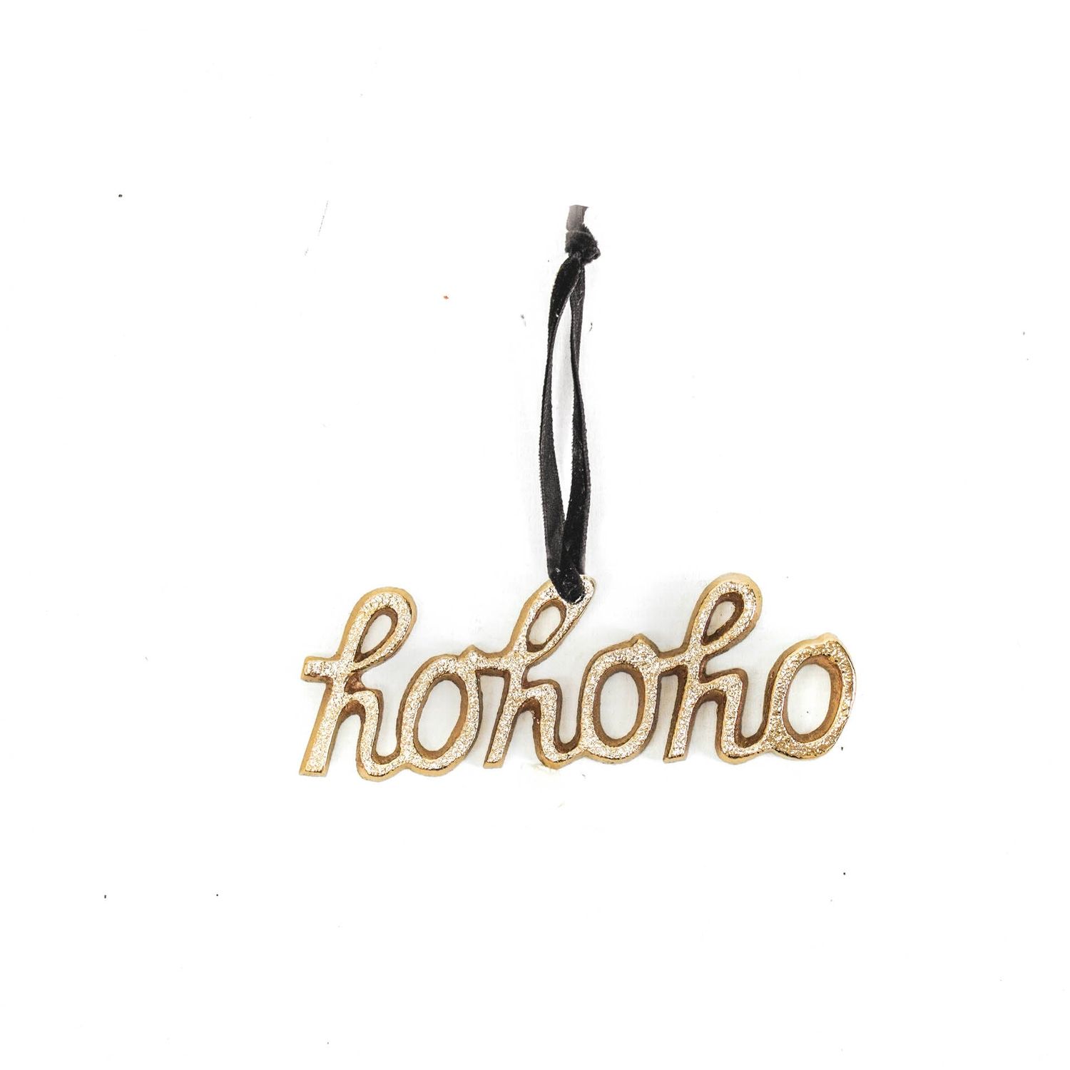 HV Kersthangers &#39;HOHOHO&#39; - Goud - 8x0,5x5cm