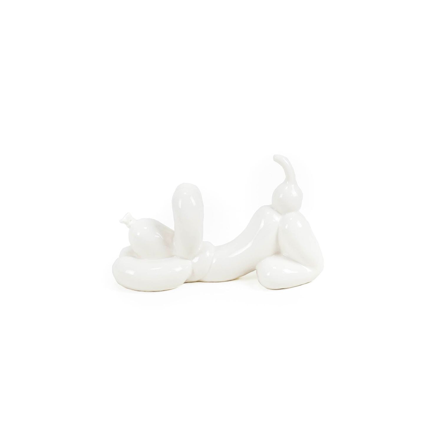 HV Playing Balloon Dog - 24 x9x14 cm - White