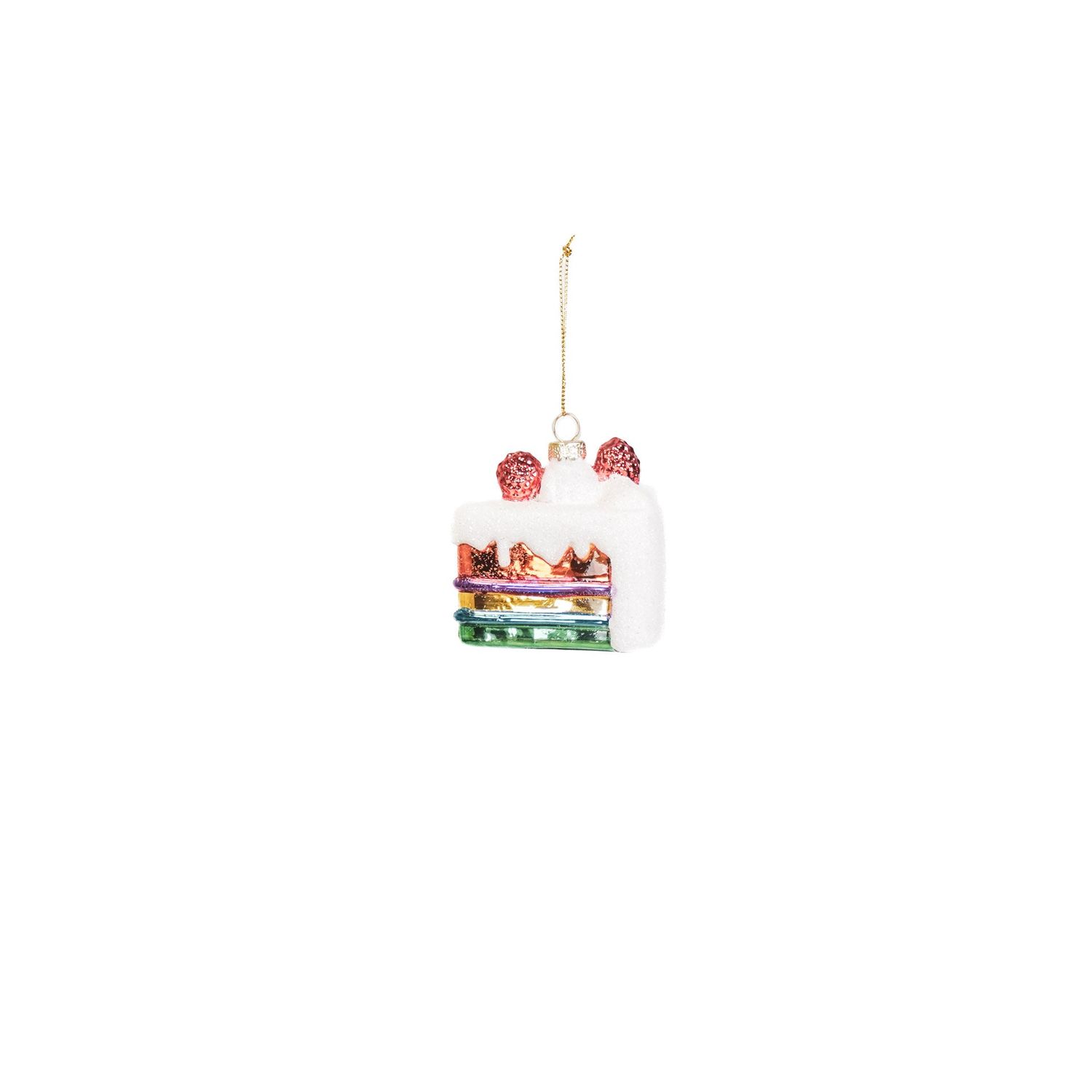 HV Piece of Pie Xmas Hanger-Set of 2- Glass- 7,5x6,5x7,5cm
