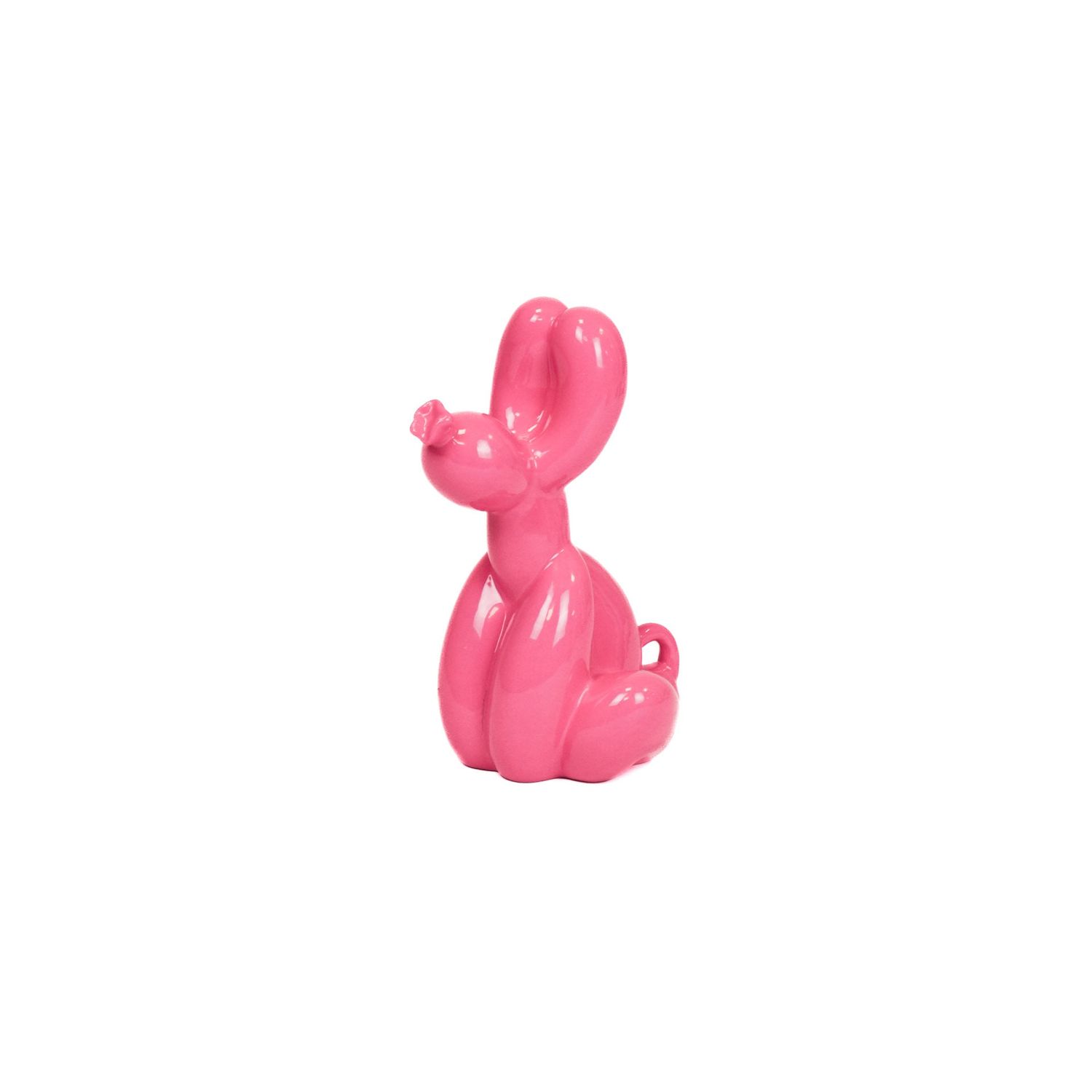 HV Pooping Balloon Dog - 24x9x14cm -Neon Pink