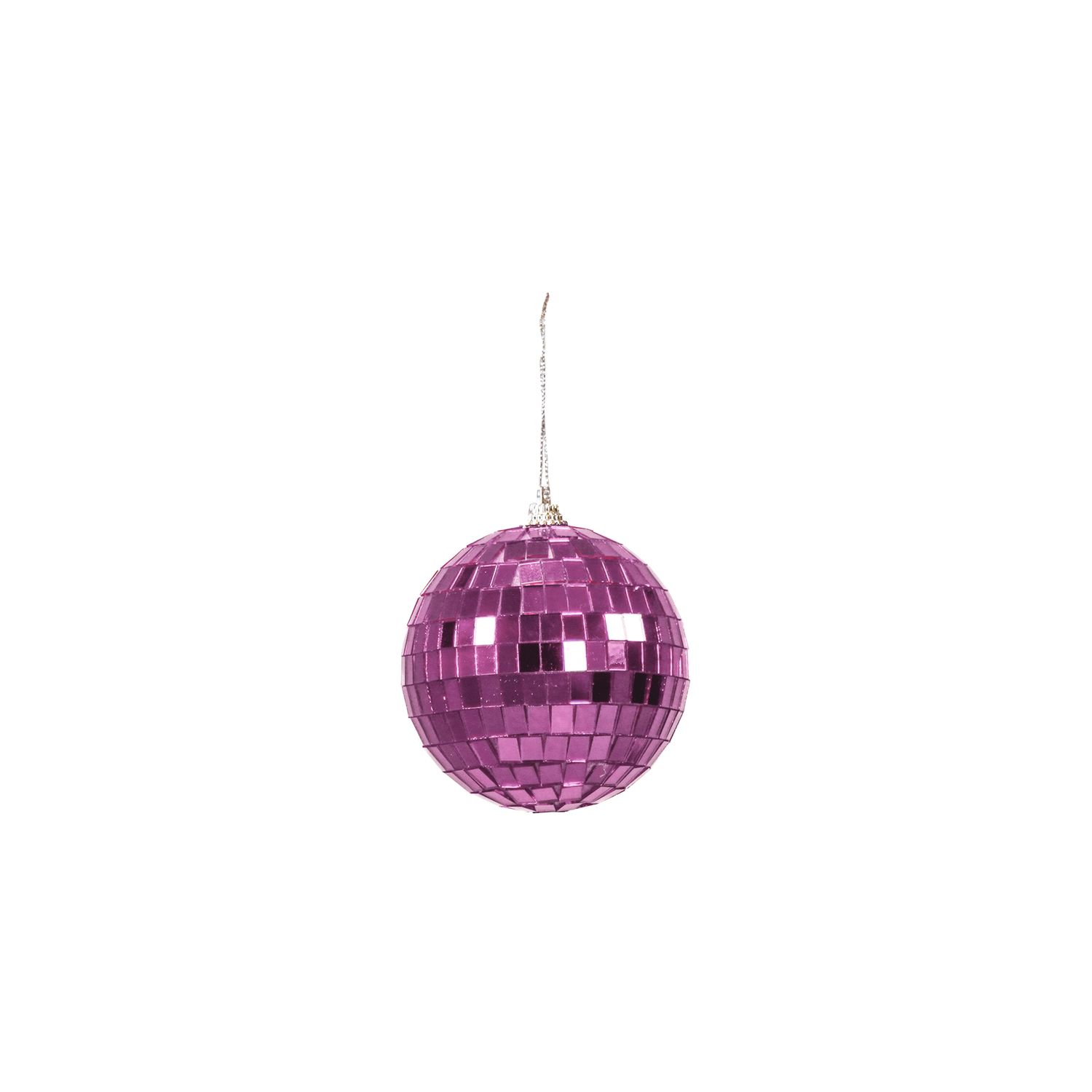 HV Disco Xmas ball - Pink - 8x8x8cm