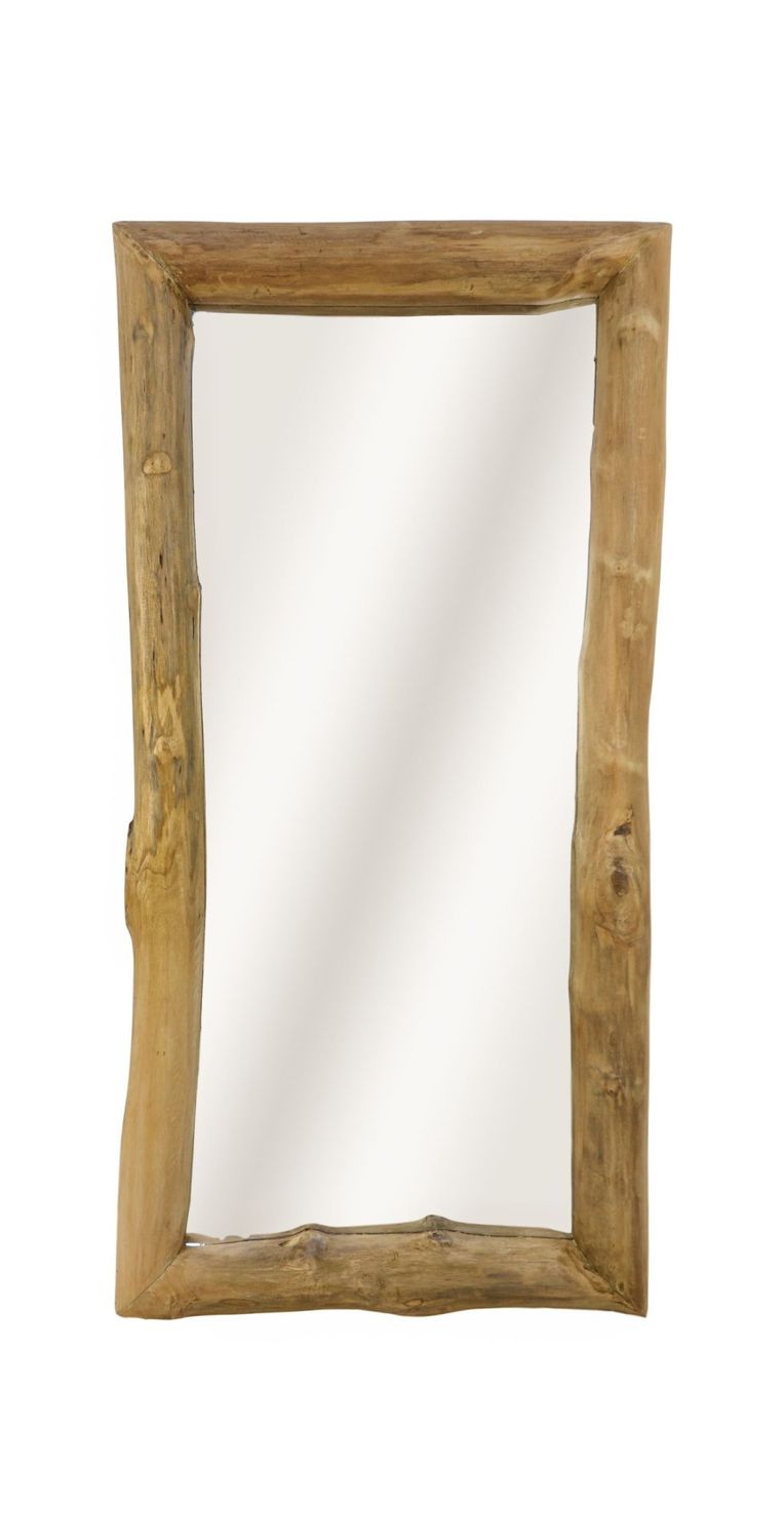 HSM Collection-Rechthoekige Spiegel-60x6x120-Naturel-Teak