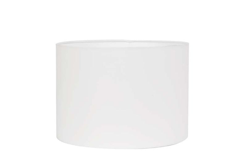 Cilinder Lampenkap Polycotton - Wit - Ã˜30x21 cm