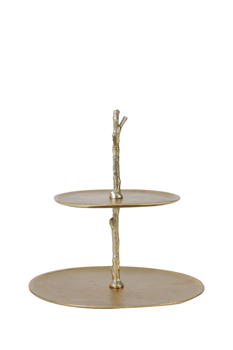 Etagere Tresa - Goud - 2 Laags - 10x30,5x31cm