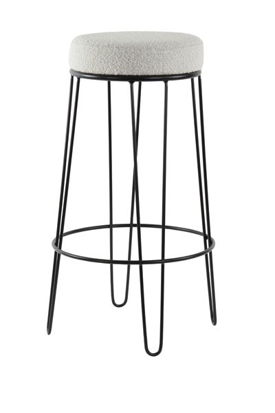Bar stool 41x73 cm ALICE cream-black