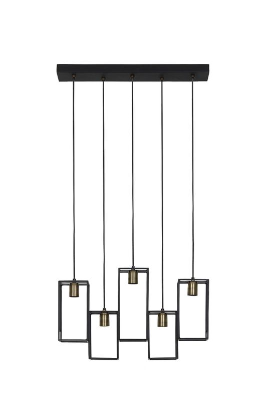 Hanglamp Marley - Zwart - 60x15x57cm - 5L