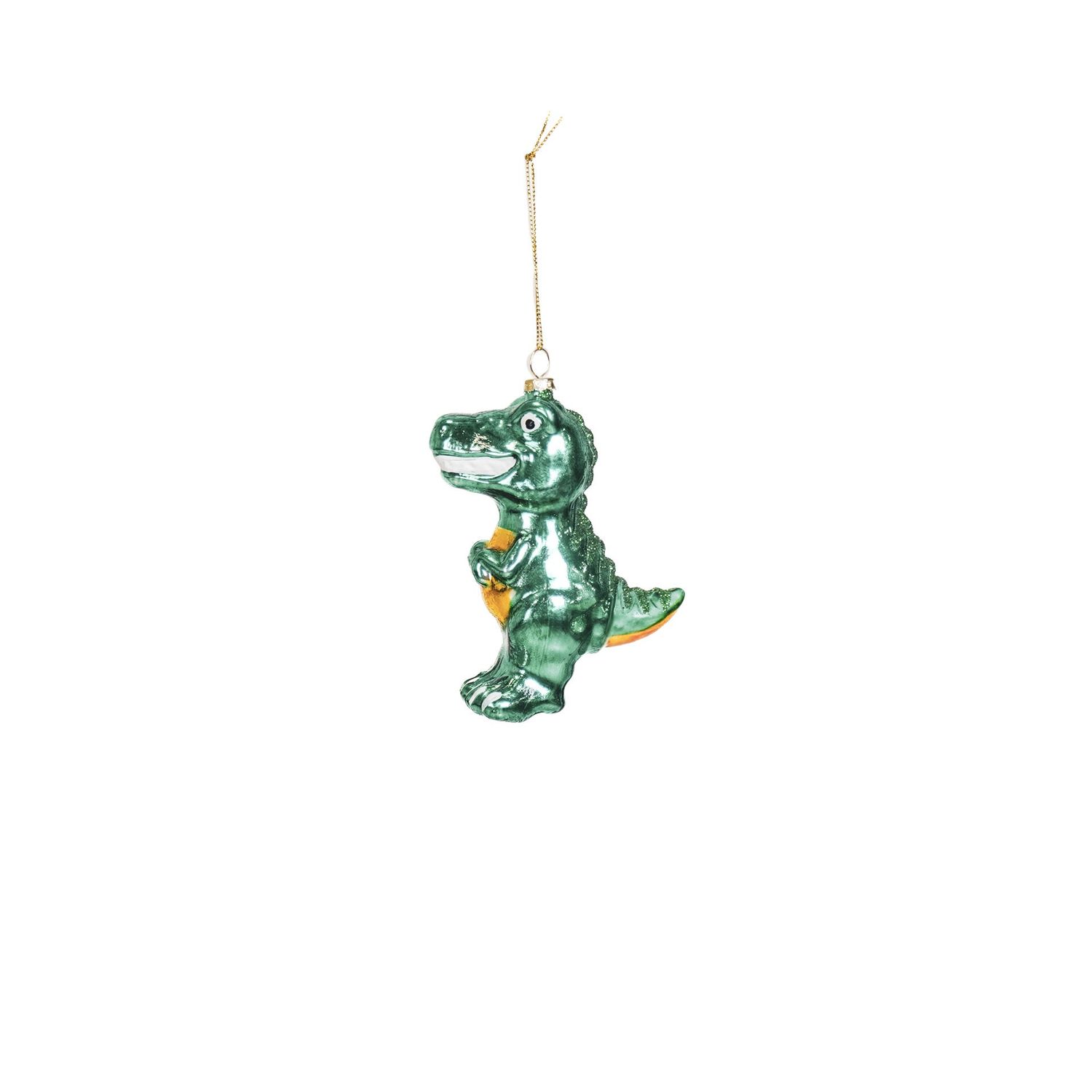 HV Dino Xmas Ornament-Set of 2- Glass- 4,5x8,5x12cm