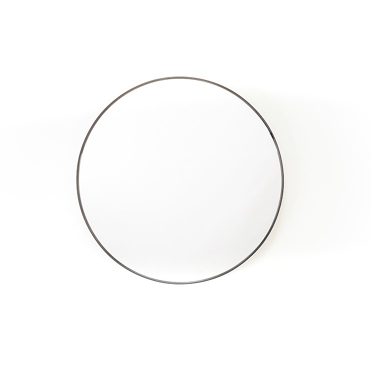 Housevitamin Round Mirror - Metal - Black- 80x3x80cm