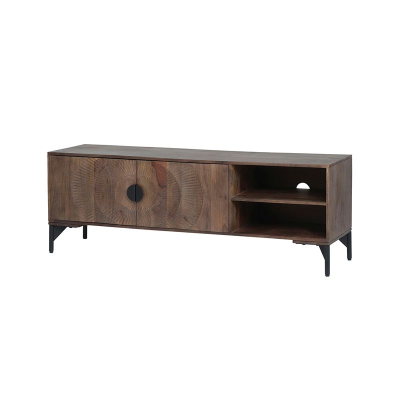 TV dressoir 160 met 2 deuren en 2 open vakken | Nippon Collectie