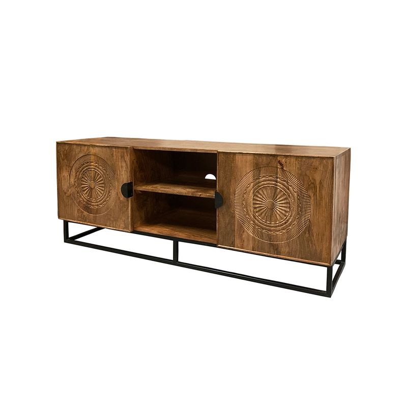 TV dressoir 150 met 2 deuren en 2 open vakken | Maya Collection